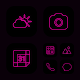 Wow Pink Neon Theme, Icon Pack
