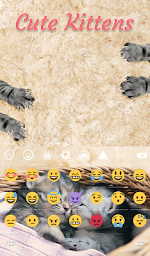 Cute Kittens Animated Keyboard + Live Wallpaper