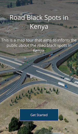 Android application Road Black Spots in Kenya screenshort