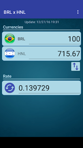Android application Brazil Real x Honduran Lempira screenshort