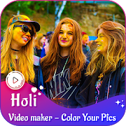 Holi video maker - color your pics