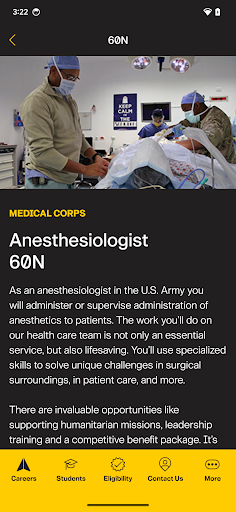 U.S. Army Medicine Careers screenshot 2