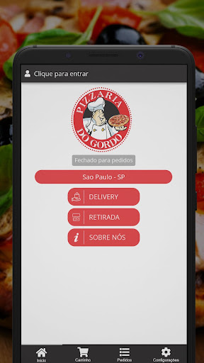 Android application Pizzaria do Gordo screenshort