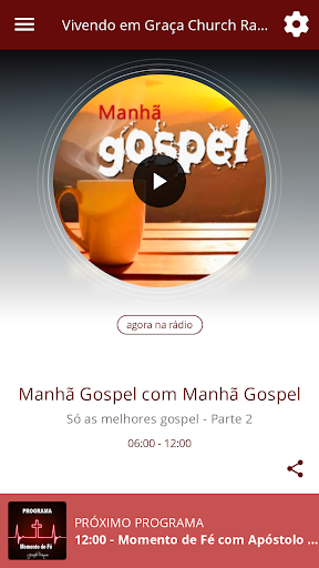 Android application Vivendo em Graça Church Radio screenshort