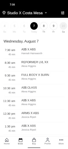 Studio X Pilates Screen 2