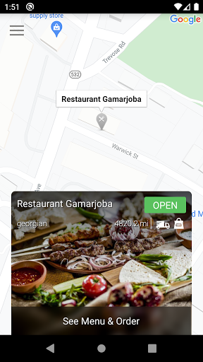 Restaurant Gamarjoba Screen 2