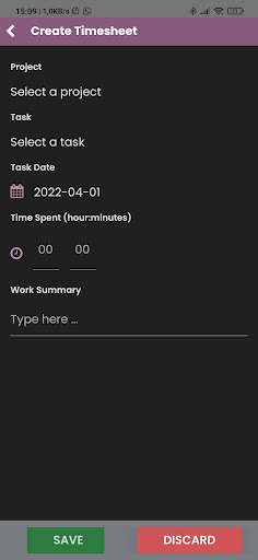Vis Timesheet Screen 3