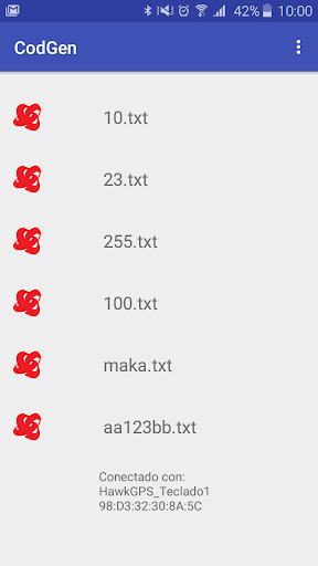Android application CodGen screenshort