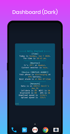Console widgets for KWGT Screen 2