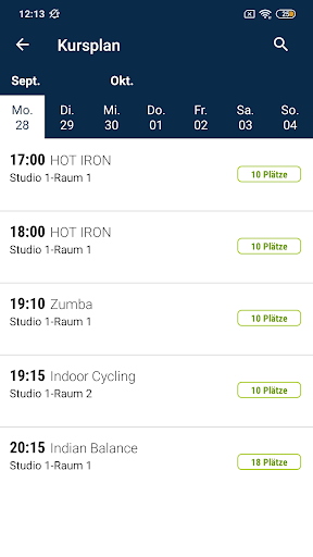 Android application Factor Gym screenshort