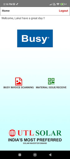 Android application UTL Busy App screenshort