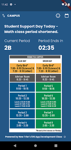 Android application New Trier Block screenshort