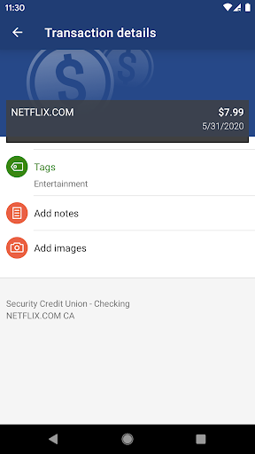 Security CU Mobile Banking Screen 3