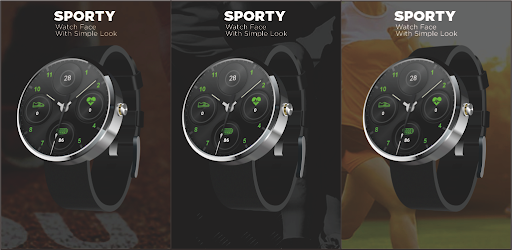 Android application Sporty Digital Watch Face Q27 screenshort