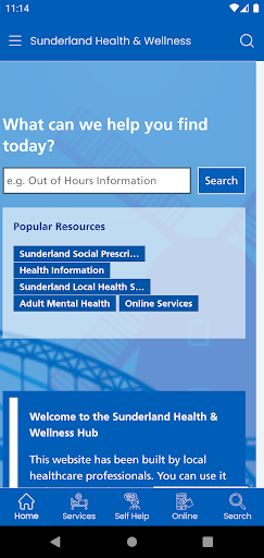 Android application Sunderland Health and Wellness screenshort
