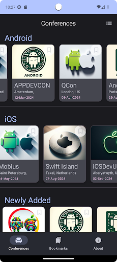 Android application Tech Confs screenshort