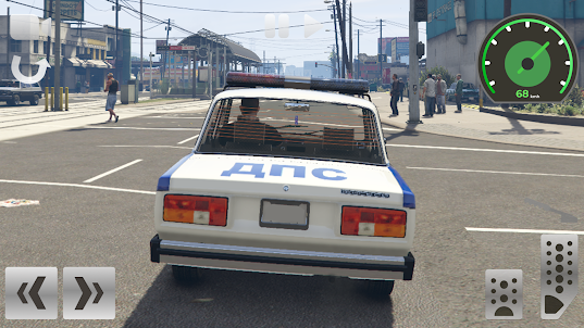 VAZ 2107 DPS Police Car Driver