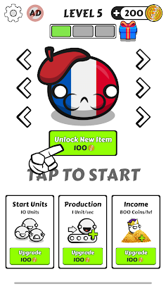 Country Balls Io: Battle Arena - Screenshot 2