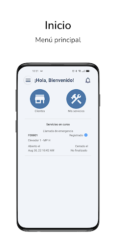 Android application Elevadores del Golfo – Técnico screenshort