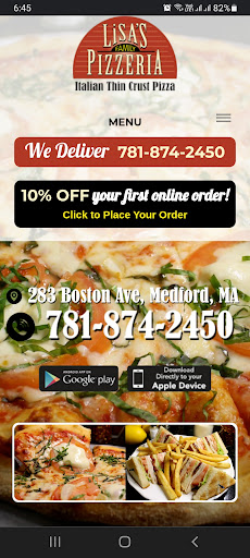 Lisas Family Pizzeria Screen 2