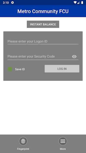 Metro Community FCU Screen 2