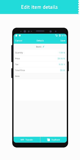 Grocery List Screen 3