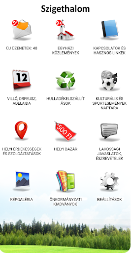 Android application Szigethalom screenshort