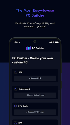 PC Builder & Part Picker Screen 2