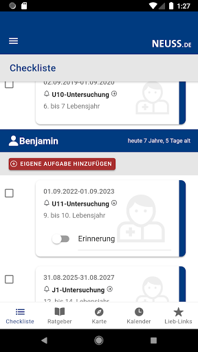 Neusser Familien-Navi Screen 2