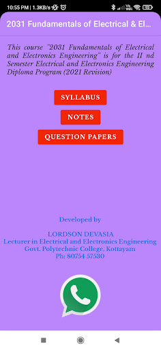 Android application 2031 Fundamentals of EEE screenshort