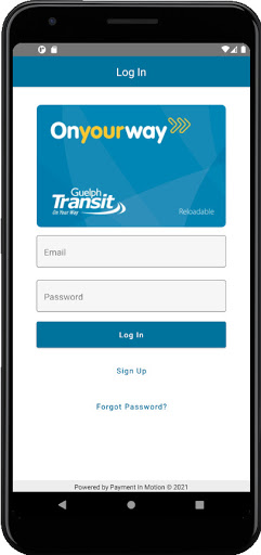 Android application Guelph Transit OnYourWay screenshort