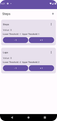 Android application Advance Counter screenshort