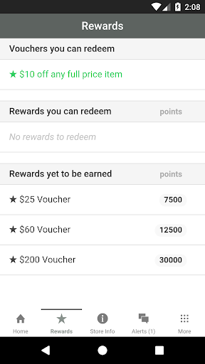 TAZ Boutique Rewards Screen 2