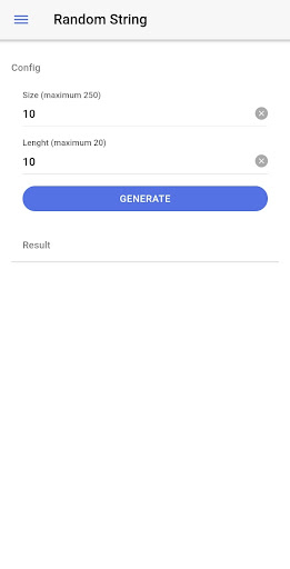 Random String Generator Screen 2