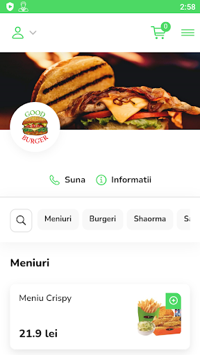Android application Good Burger Severin screenshort