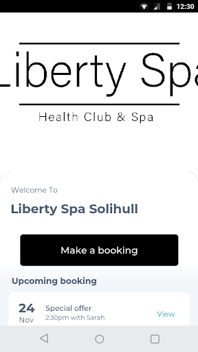 Android application Liberty Spa Solihull screenshort