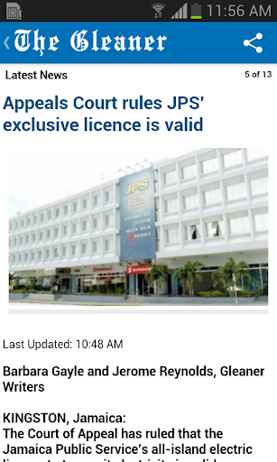 Jamaica Gleaner Screen 2
