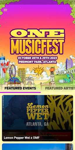 Android application ONE Musicfest screenshort