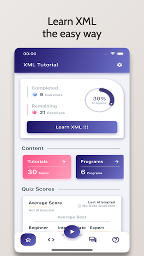 Android application XML Tutorial - Simplified screenshort