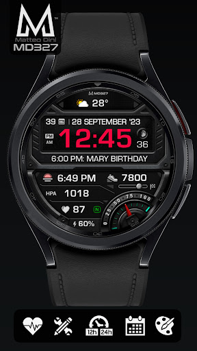MD327 Digital Watch Face screenshot 6