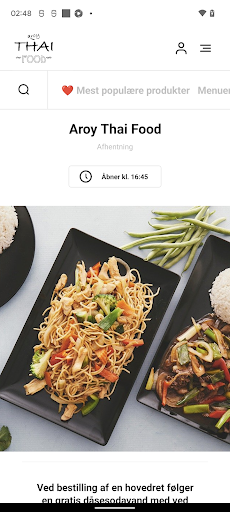 Android application Aroy Thai Food screenshort