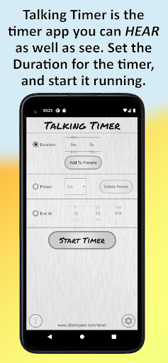 Android application Talking Timer screenshort