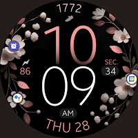 Rose Gold Floral Watch Face