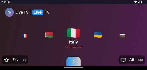 Live Tv Screen 2