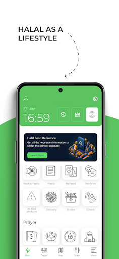 Android application Halal Guide: Map, Food & Salah screenshort