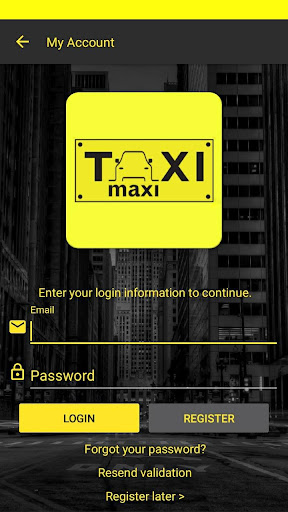 Android application Taxi Maxi screenshort