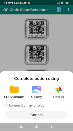QR Code Scan Generator Screen 3