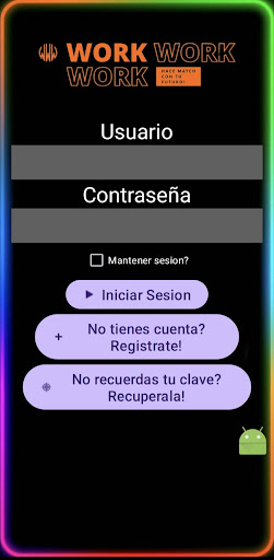 Android application WWW: Work Work Work screenshort