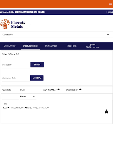 Phoenix Metals Screen 3