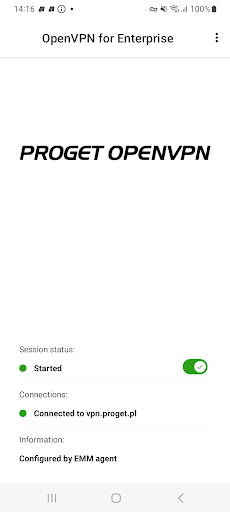 Android application Proget OpenVPN screenshort
